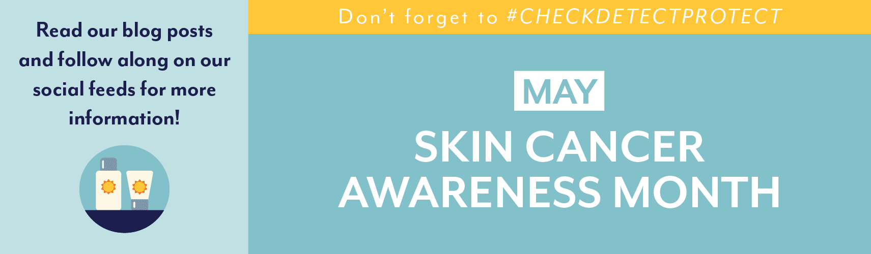 May skin cancer awareness month banner graphic