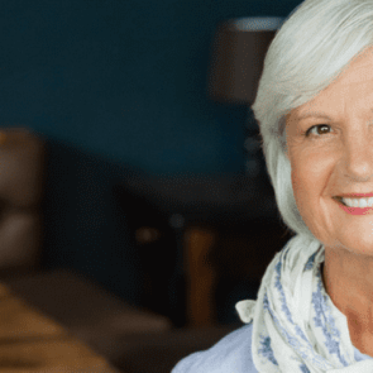 Older woman smiling