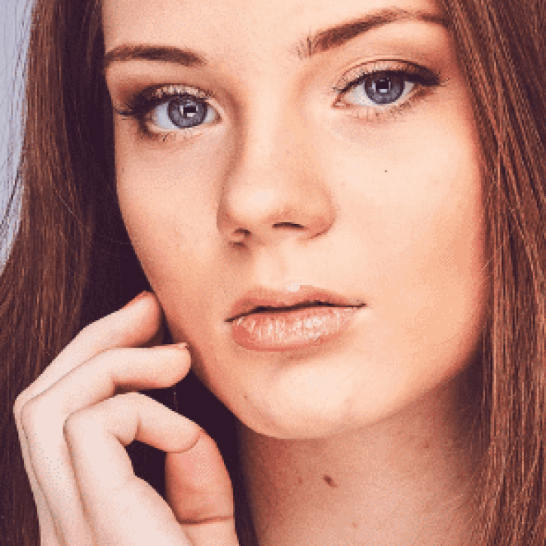 Close up of woman's face