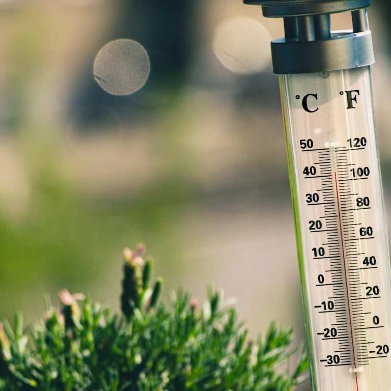 Close up of a thermometer