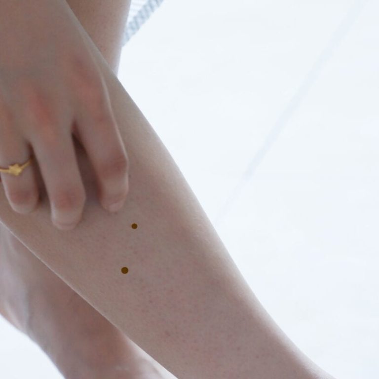 Person scratching leg